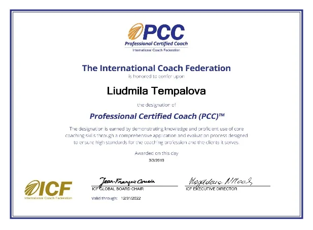 PCC — Professional Certified Coach